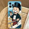 Trend Cartoon Dollar Alec Monopoly Transparent TPU Phone Case for iPhone 17 11 12 13 14 15 16 Pro Max 16 Plus Cover