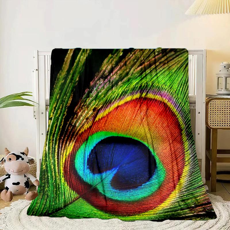 Peacock In The Rain Blanket Flannel Blanket Throw Blanket Sofa Cover Blanket Soft Premium Blanket Picnic Blanket Tv Blanket Gifts