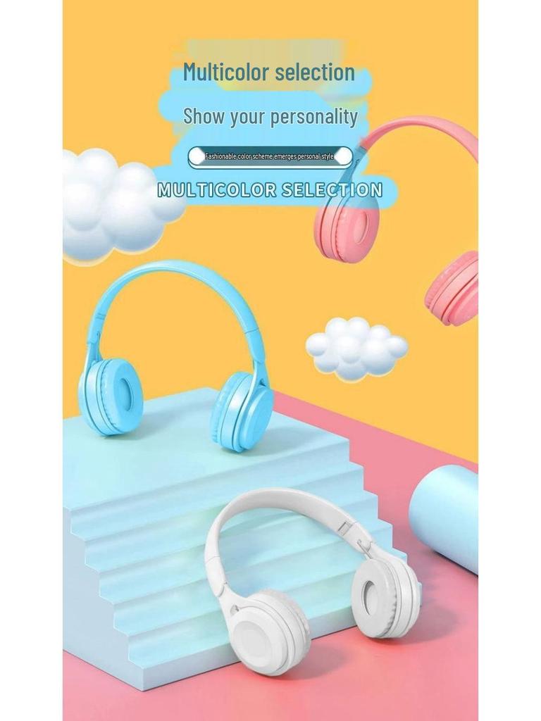 Macaron Y08 Over-Ear Unisex Cute Wireless Bluetooth Headphones