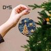 2Pcs Christmas Ornaments Acrylic Flat Xmas Tree Snowman Clock Pendant for Indoor Outdoor Christmas Tree Home Party Decoration