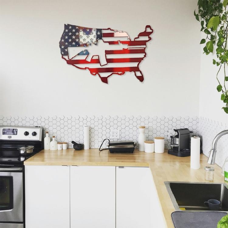 USA American Flags Metal Sign Wall Decorations Man US