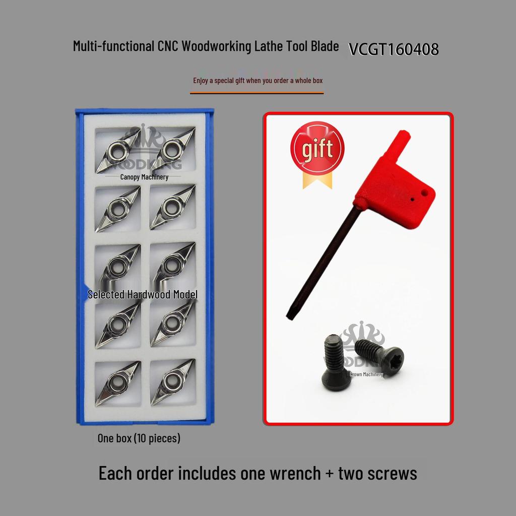 Tungsten Steel CNC Wood Lathe Tool Set with Disposable Inserts