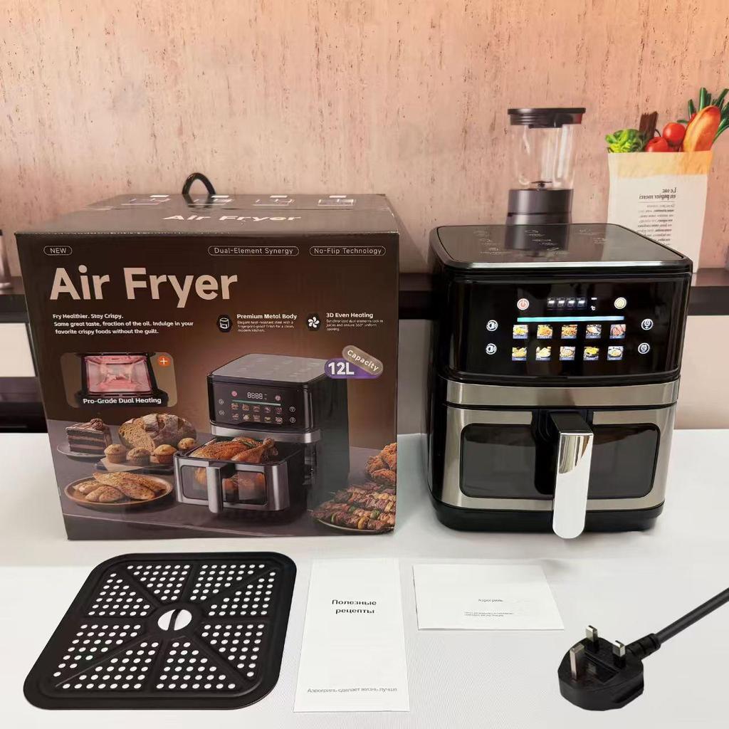 6L Multifunktionaler Smart Air Fryer mit Touchscreen & Großem Fassungsvermögen