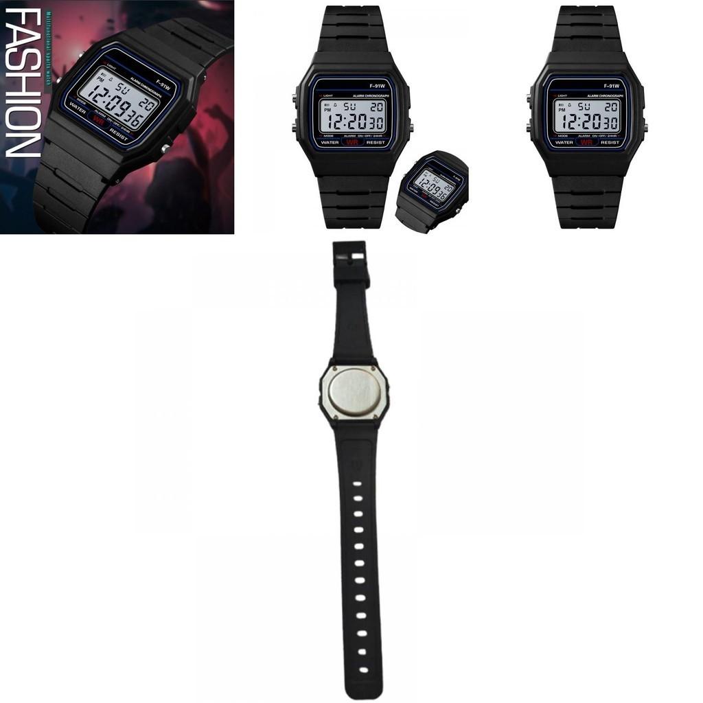 F91w Digitaal Sporthorloge Waterdicht Polshorloge Voor Volwassenen Lichtgewicht En Gemakkelijk Schoon Te Maken