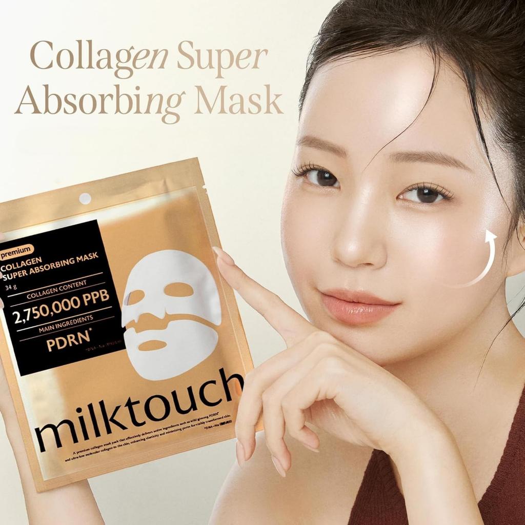Milk Touch Collagen Super Absorbing Mask Collagen Mask Beauty Mask Sleeping Pack Stick-on