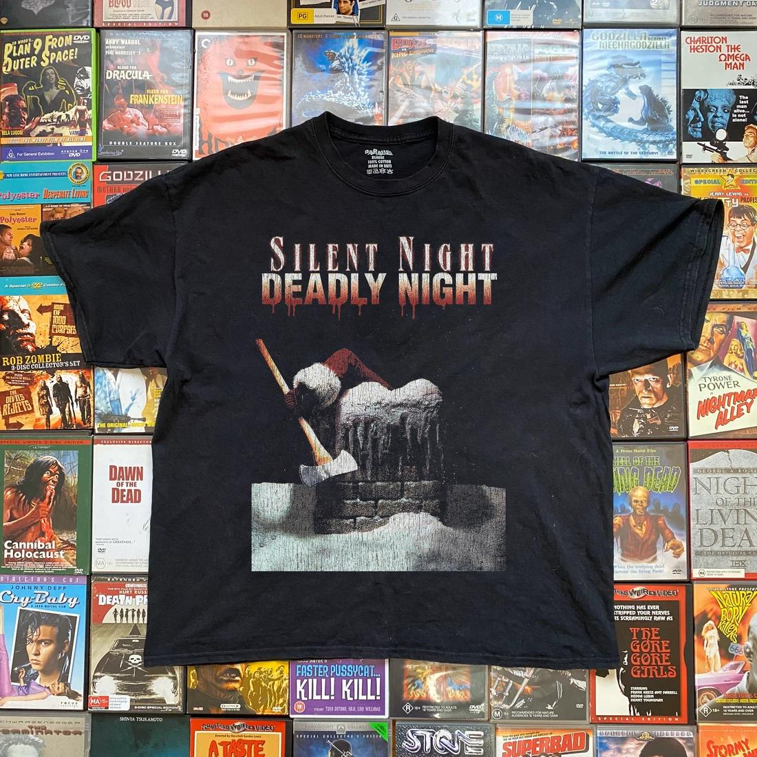 Silent Night, Deadly Night Horror T-Shirt Retro Graphic Tee S-5XL S
