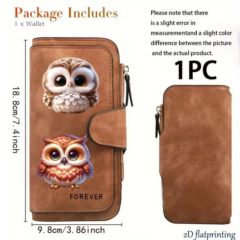 Cute Owl Women's Long Wallet, Multifunctional Wallet, Portable Snap Coin Purse, Suitable for Birthday Gifts and Daily Commuting, A Choice for Owl