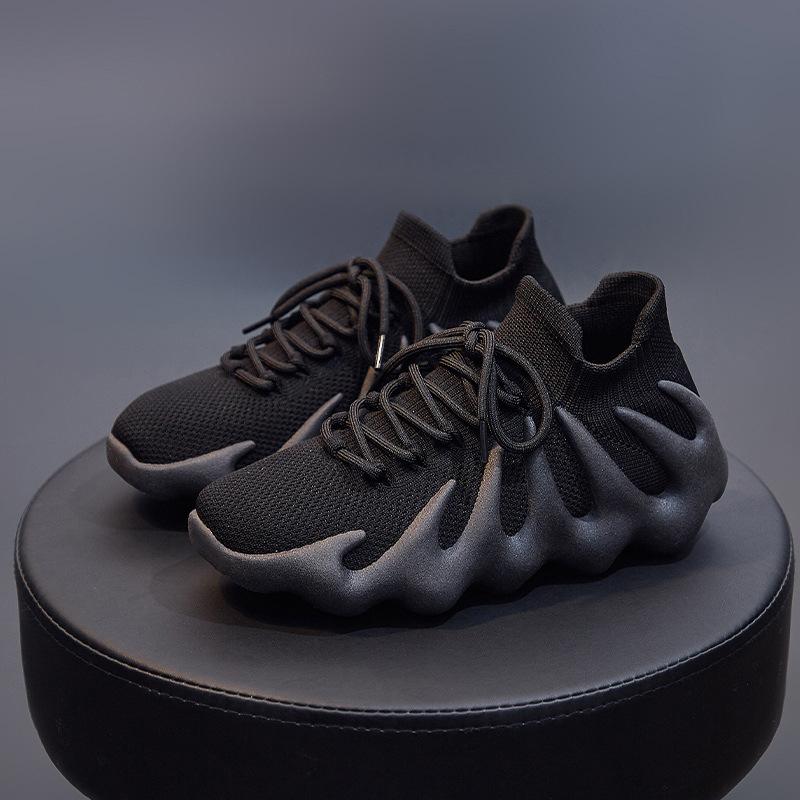 ins breathable socks shoes spring new flying woven running casual shoes street shot