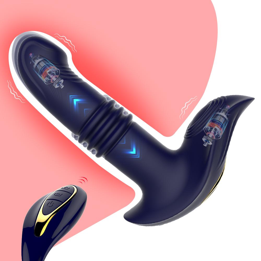 Telescopic Vibrating Butt Plug Anal Vibrator Wireless Remote Sex Toy for Women Vagina Dildo Stimulator Prostate Massager for Men