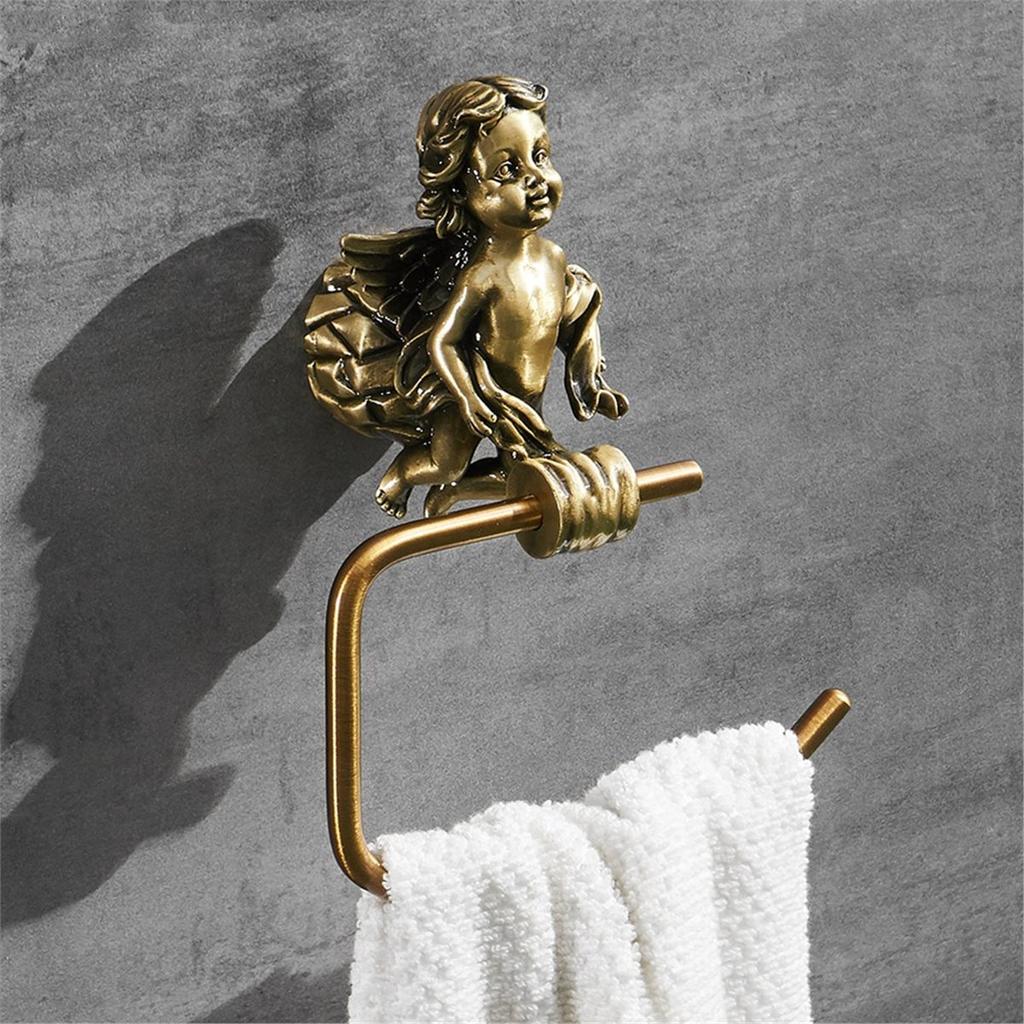 2026 New Retro Angel Towel Rack Towel Ring Bathroom Towel Hanger Toilet Towel Bar