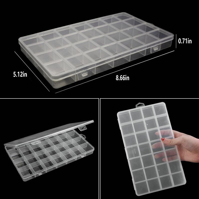 Plastic Organizer Storage Box  Container Jewelry Box with Adjustable Dividers for Beads Art DIY Crafts Jewelry Fishing Tackles