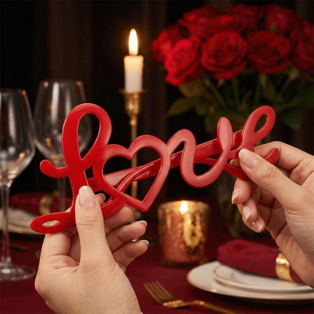 Party Valentine's Day Decorative Glasses Creative Red Love Glasses Love Shaped Glasses  Masquerade