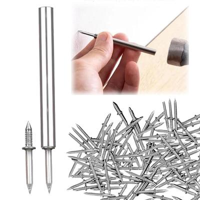 100pcs Seamless Nails, Double Headed Nails, Scratch Free Nails for Skirting, Invisible Scratch Free Safety Screws