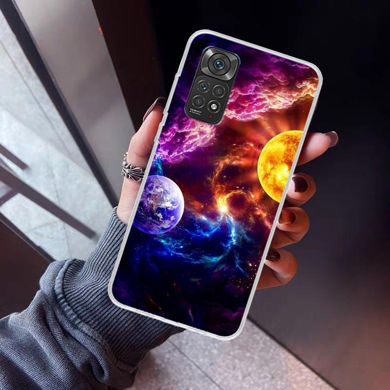 Earth Stars Space Phone Case For Xiaomi Redmi Note 15 14 14S 13 12S 12 Pro Plus 11S 11 10S 10 4G Cover 11E 11T 5G Print Fundas R