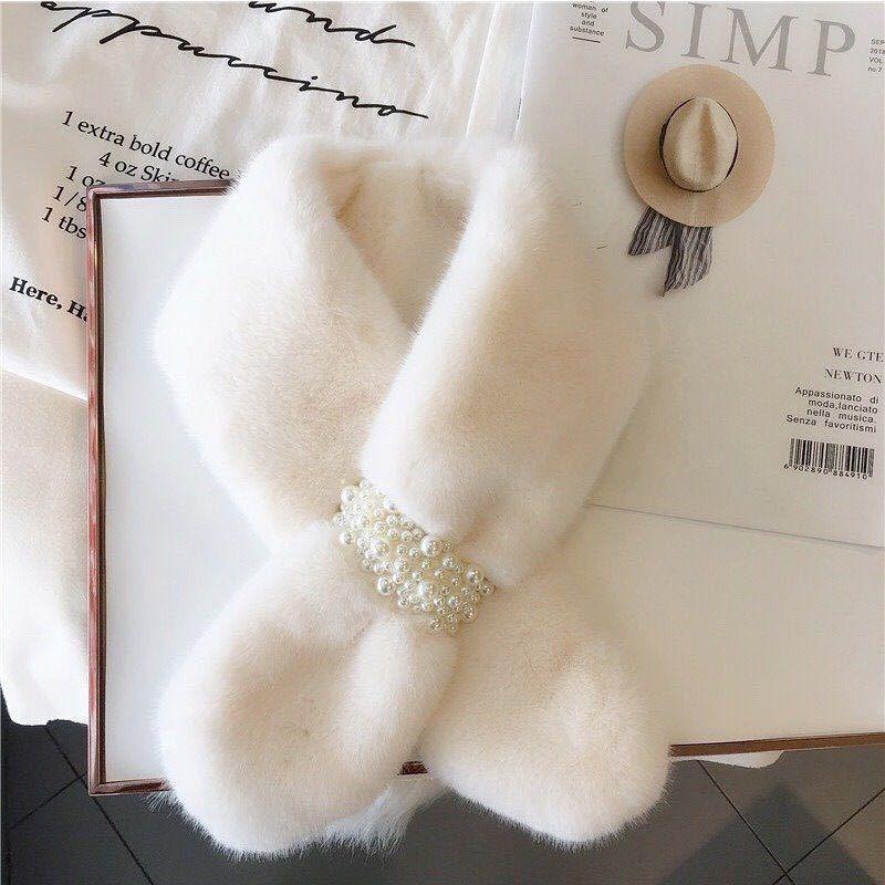 

Женский шарф Зимние модели Сетчатый красный Маленький вишневый Имитация кроличьей шерсти Плюшевый шарф Маленький свежий Утолщенный теплый Студенческий шарф 85cm