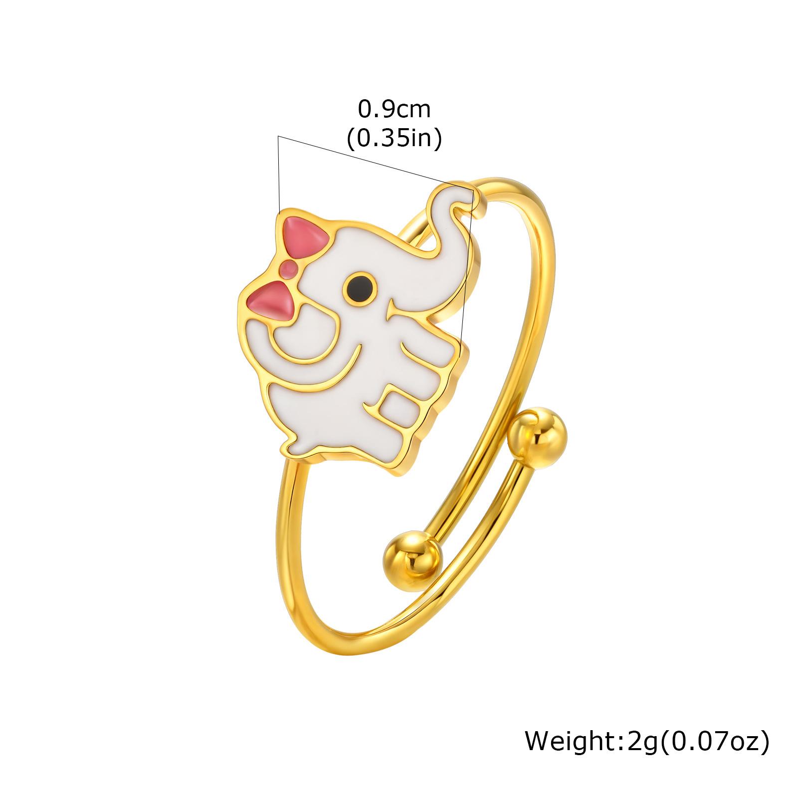 

Vnox Cute Small Animal Adjustable Rings For Women Girls , Anti-allergy Stainless Steel Baby Rings Children Birthday Gift