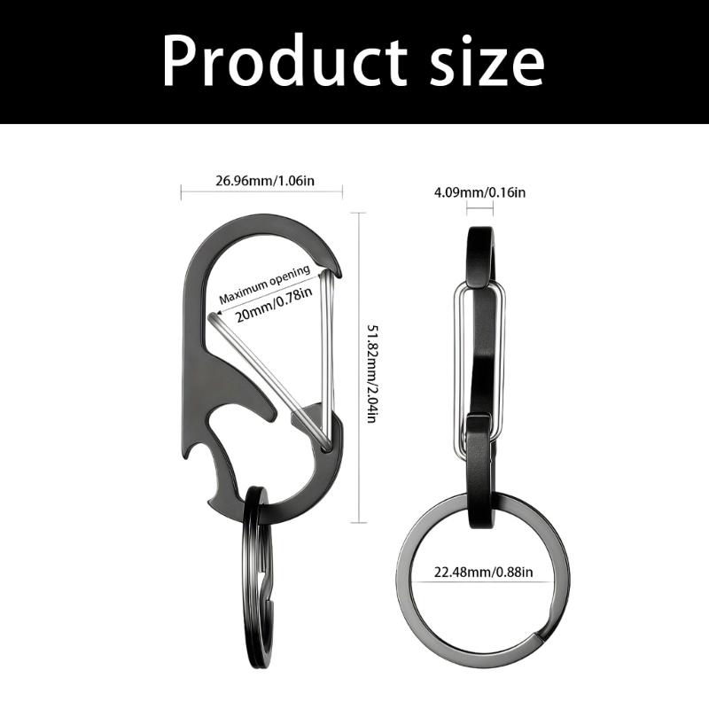 Elegant Stainless Steel Keychain with Bottle Opener Functionality Rustproof Keyrings Suitable for Modern Lifestyles