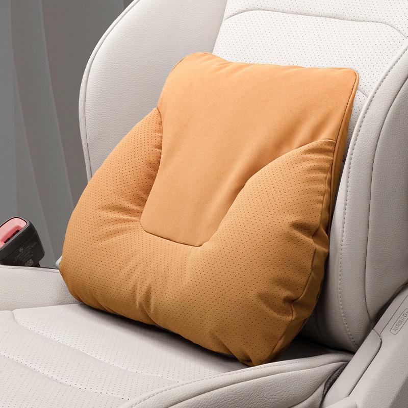 2025 Summer Suede Car Headrest S-Class Pillow Car Neck Protection Pillow High-end Cushion Seat Waist Pillow Waist Protector