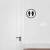 Bathroom Door Decoration 1mm Acrylic Wall Sticker Bathroom Logo Door Sticker Wall Layout Sticker