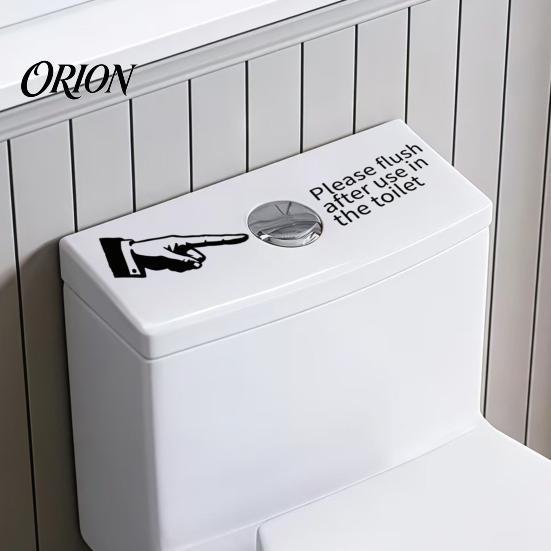 Moisture Proof Bathroom Decor Glow in The Dark Toilet Sticker, Finger And Remind to Flush Stickers Design, Waterproof PVC Fluorescent Decal