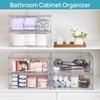 2 Pack Large Stackable Storage DrawersEasily Assemble Clear Acrylic Bathroom Closet Undersink Organizers Plastic Storage Bins f