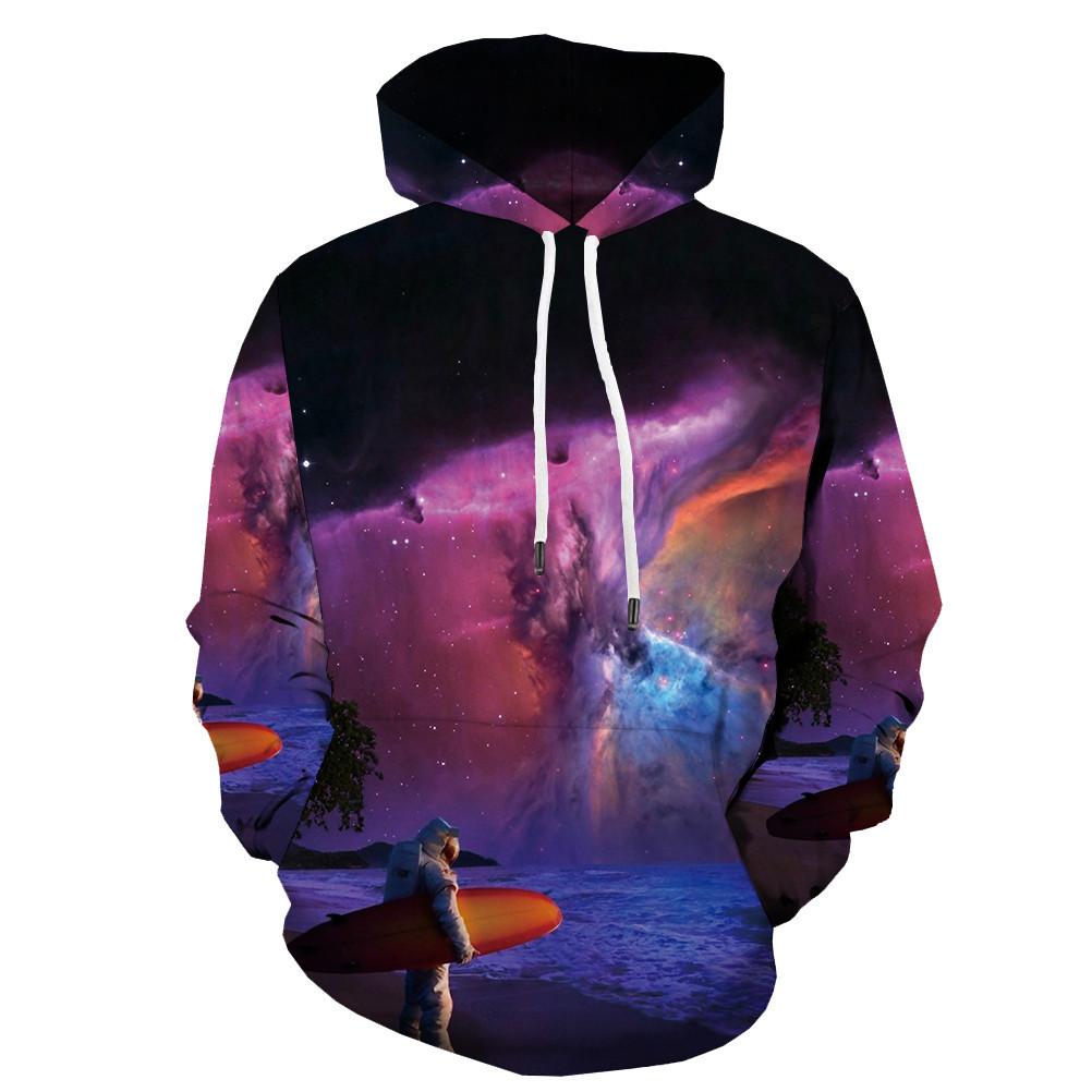 

Модные 3D толстовки с радужным принтом молний, ​​свободные толстовки с капюшоном, повседневные пуловеры M