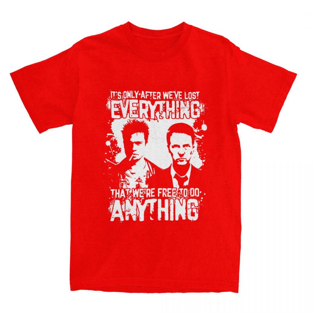 Fight Club Quote T Shirts Men's Pure Cotton Crazy T-Shirts O Neck Tyler Durden Tee Shirt Short Sleeve Clothes Gift Idea