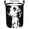 1pc Laundry Basket, Dalmatian Dog Print Aesthetic Dirty Clothes Hamper, Large Capacity Fabric Storage Organizer, Casual Style Collapsible Laundry Bag 