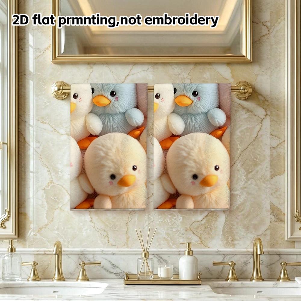Pastel Ducklings Printed Towel Fluffy Absorbent Kids Bath Hand Towel