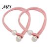 Curtain Tie 1 Pair Tiebacks for Drapes, Adjustable Rope Backs, Faux No Drill Buckles Pearls Cord Buckle Holder Home Hotel Office Window Drapery