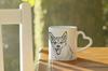 Norwegian Lundehund, Norsk Lundehund - Cup with a Dog, Adorable Cup with a Heart-shaped Handle, Universal Gift from the Art-Dog Brand