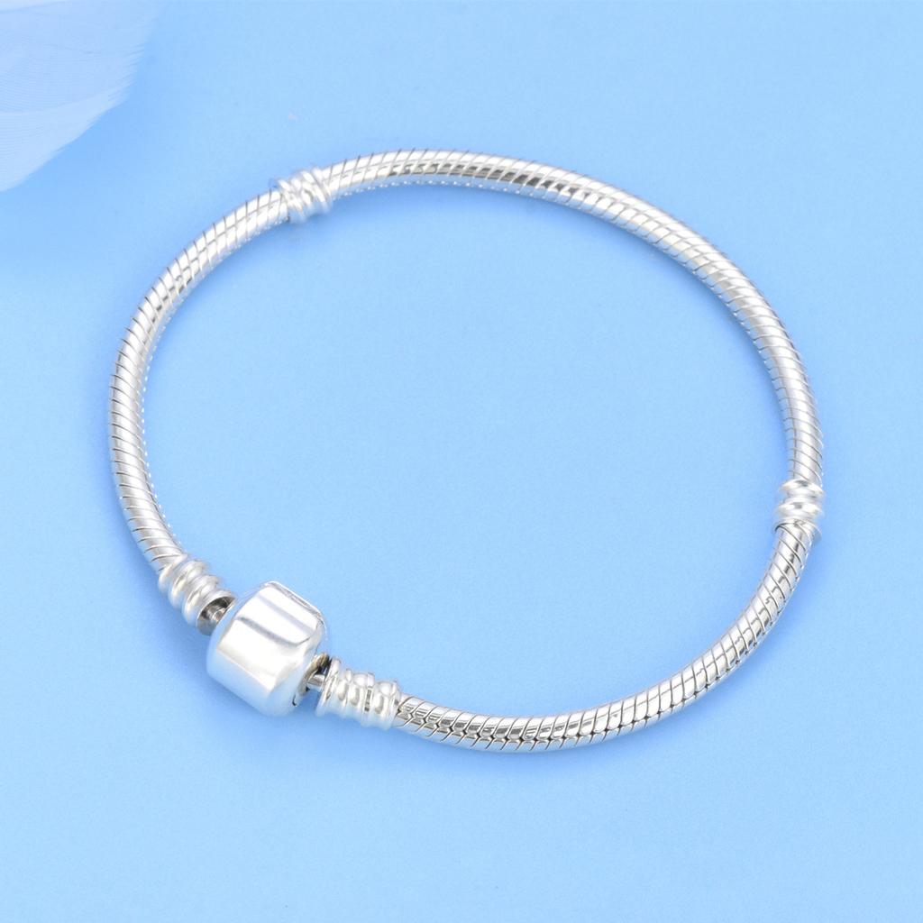 High Quality Bracelet 925 Sterling Silver Classic Bucket Buckle Bracelet Fit Original Charm Beads DIY Women's Jewelry Gifts