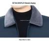 Men's Middle-Aged Warm Down Jacket with Detachable Fur Collar and Fleece Lining