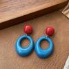 Retro Hong Kong Style Red Polka Dot Earrings: Playful & Elegant Dopamine Boost