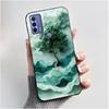 Phone Funda For TCL 20B 20Y 20E Case Aesthetic Cute Cat Astronaut Black Soft Silicone TPU Capa for TCL 20E 20Y 20B Back Cover