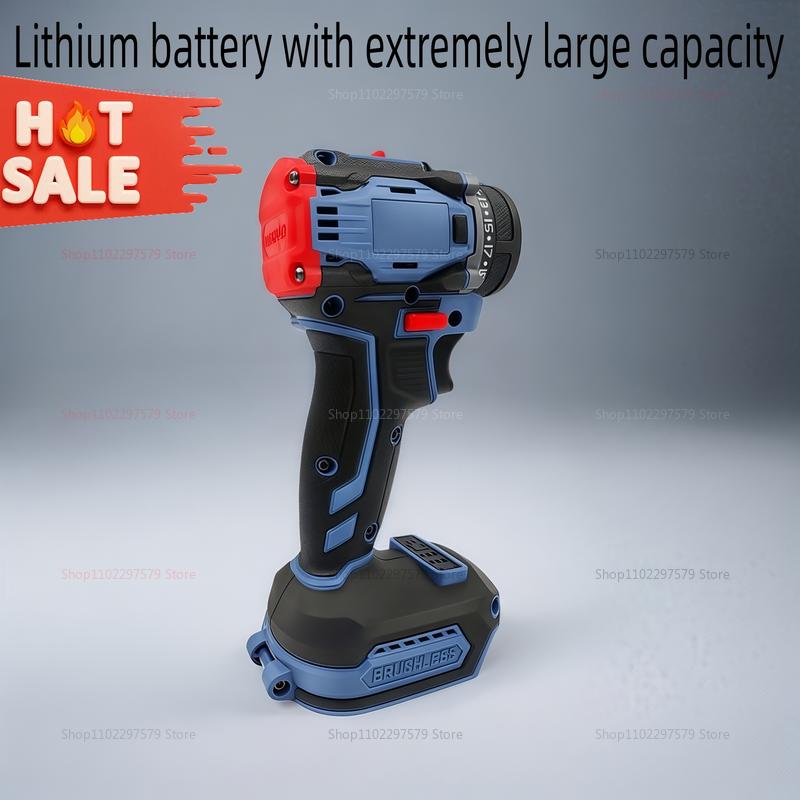 Wireless 1/4 Inch 4000RPM Brushless Electric Screwdriver Cordless Drill 21+1 Gear Two-Speed Tool for 18V Battery No Battery