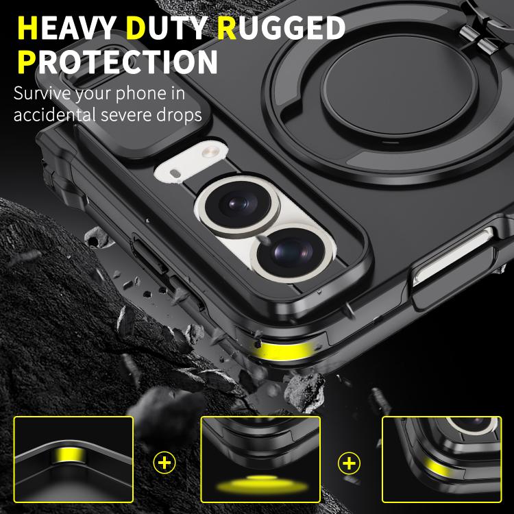 Sliding Camshield Lens Cover Ring Holder Shockproof Phone Case For iPhone Duo