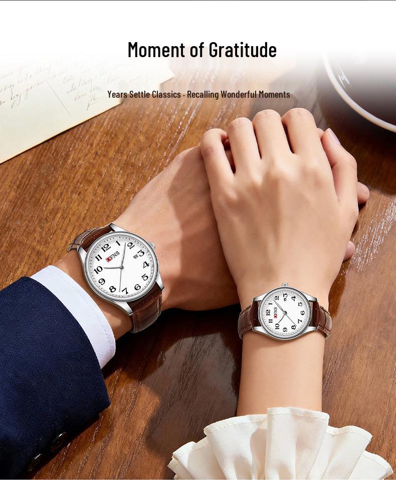 OFNS Large Dial Luminous Quartz Watch with Calendar, Waterproof Digital Design for Seniors