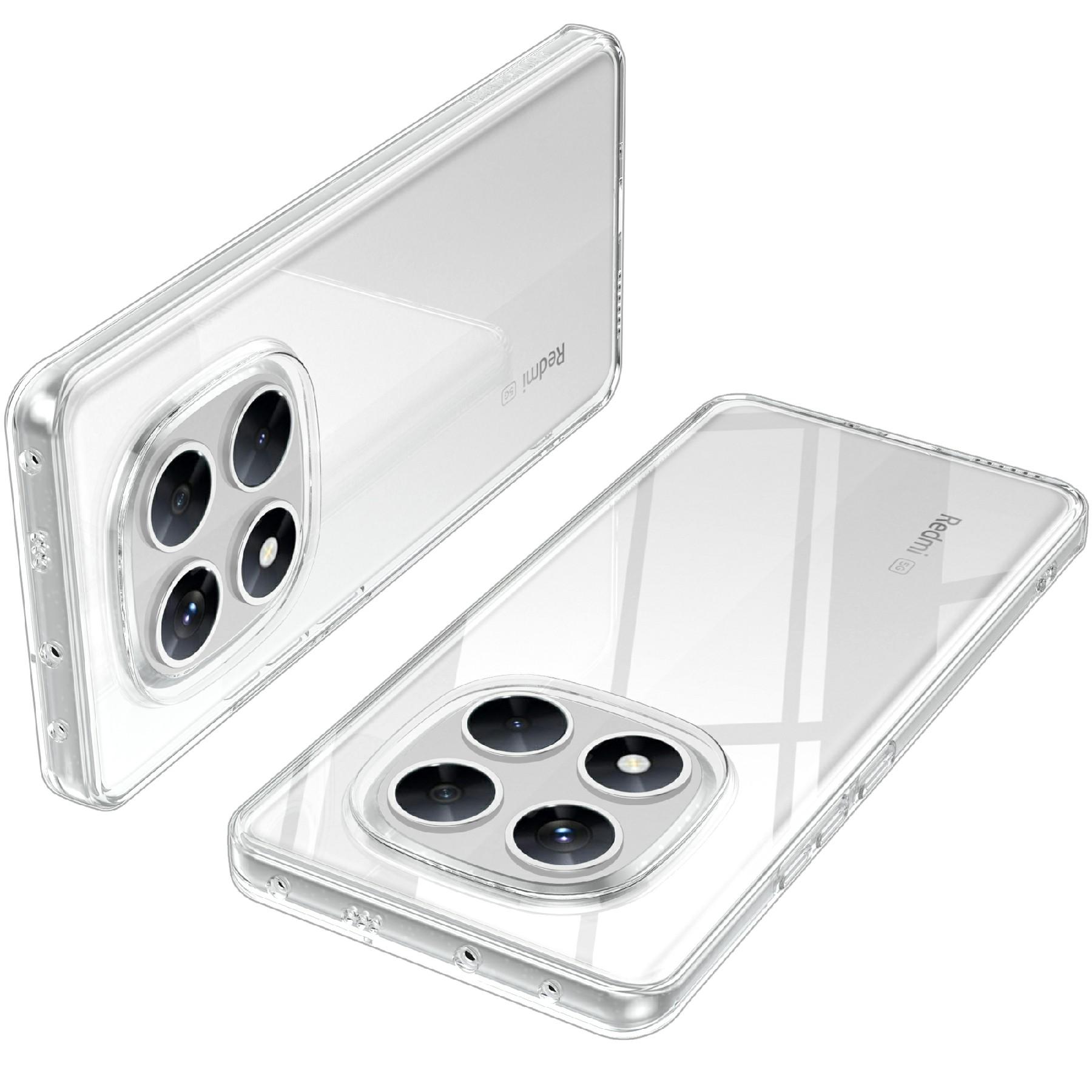 

For Xiaomi Redmi Note 14 Pro 5G/Poco X7 5G Case Anti-Fingerprint Crystal Clear TPU Phone Cover As Shown A