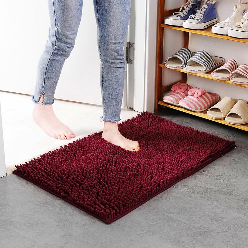 Chenille Long-Pile Mat Bathroom Quick-Absorbent Mat Non-Slip Mat Bedroom Kitchen Living Room Carpet