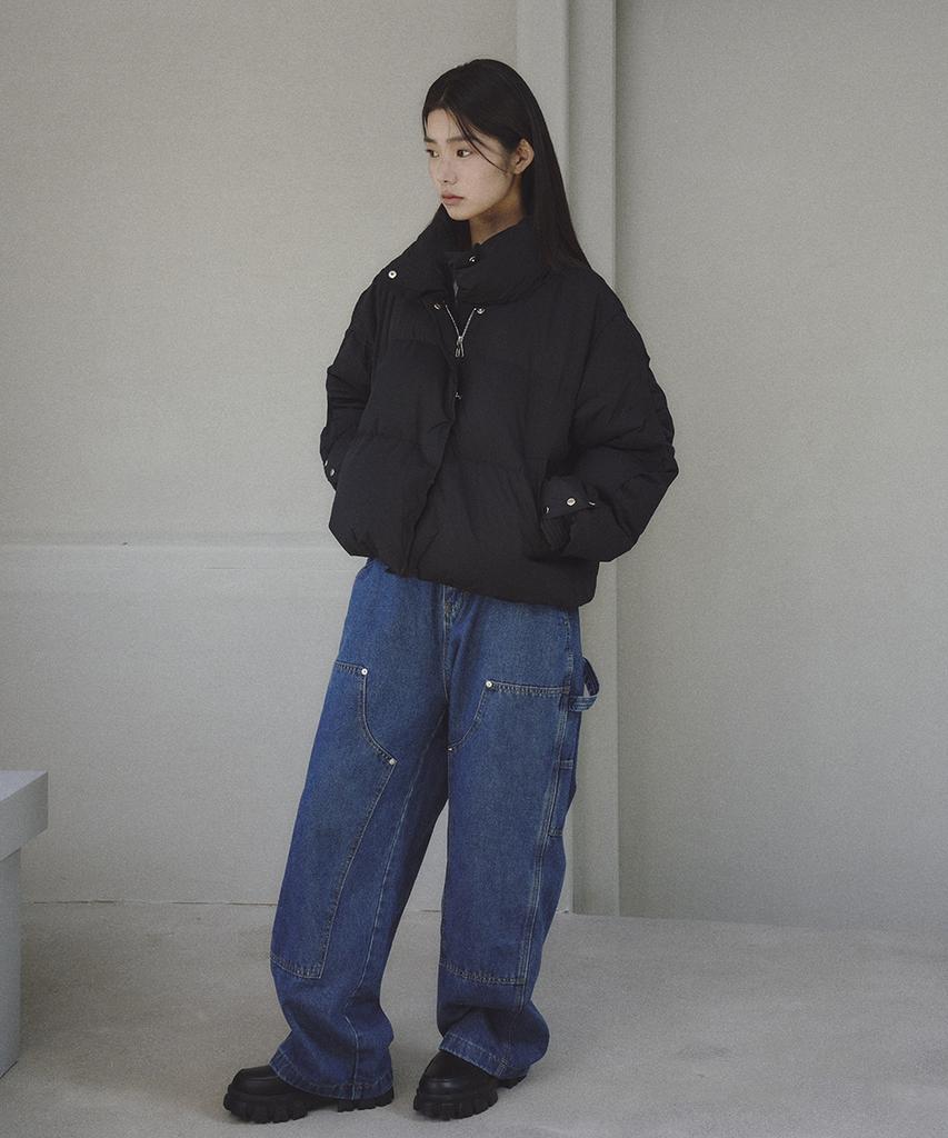 The Green Lab Down Jumper With Sleeve Snaps [Black]