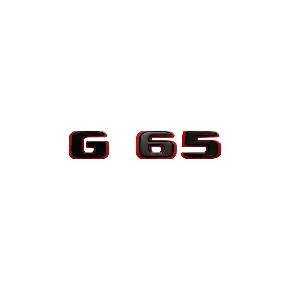 2024 New style Two tone Letters Numbers G63 G65 V8 BITURBO Emblem for Mercedes Benz AMG W464 Car Trunk Nameplate Logo Sticker FF71