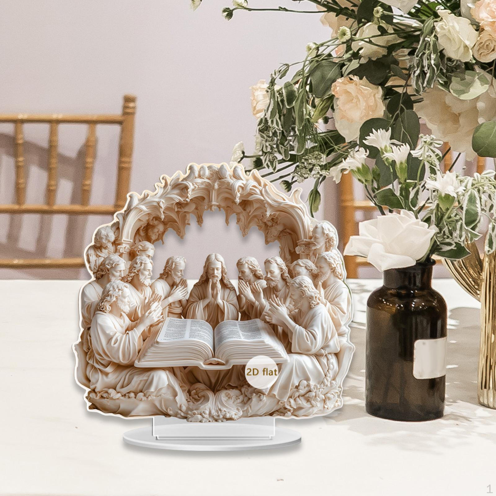 2D Акриловая Табличка Иисус Украшение Ручная Работа Рождественский Подарок Настольное Украшение для Дома Офиса Style A