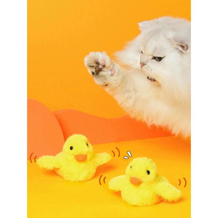 Electric Duck Cat Toy Interactive Pet Entertainment Soft Polyester Durable Biting Resistant Indoor Exercise for Cats