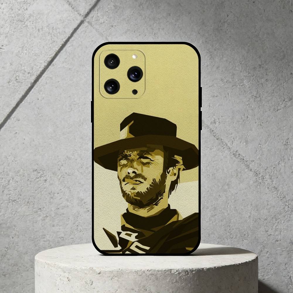 C-Clint Eastwood Phone Case Silicone black Soft For IPhone 17,16,15,14,13,12,11,SE,Plus Pro Max