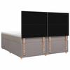 Box Spring Bed with Mattress Taupe 200 x 200 cm Fabric