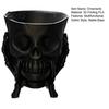 Niche Gift for Goth Lovers 3D Printed Skull Planter with Skeleton Hand Stand, Gothic Succulents Pot, Unique Resin Craft Art Dark Style Decorative