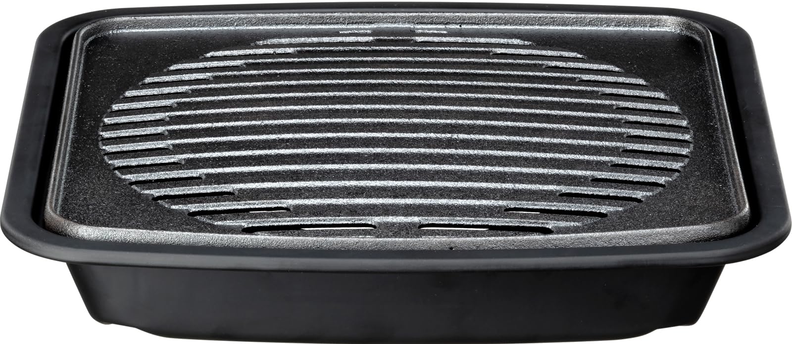 

Ishigaki Cast Iron Yakiniku Grill S (approx. 25.5cm x 24cm) with Delish Life Plate (1 serving, Black)