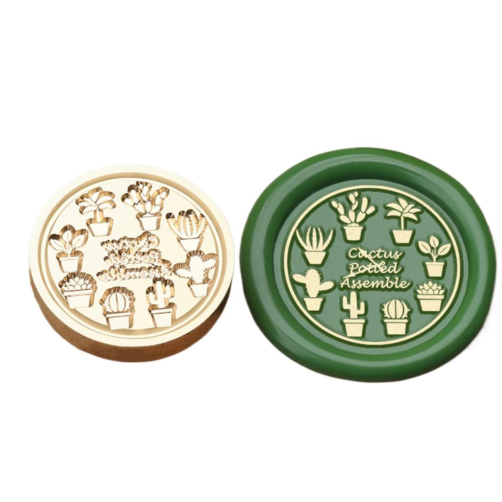 Plant Themed Seal Stamp Head Antique Embossed Sealing Stamp Head for Seal Envelope Invitation Decoration Scrapbooking