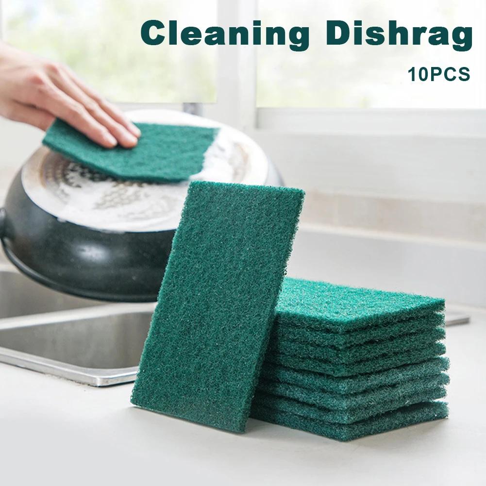 10/20Pcs Scrub Pads Household Kitchen Oil Removal Dishwashing Pot Pads Scratch Free Multipurpose Reusable Cleaning Dishrag